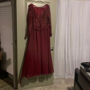 Burgundy dress